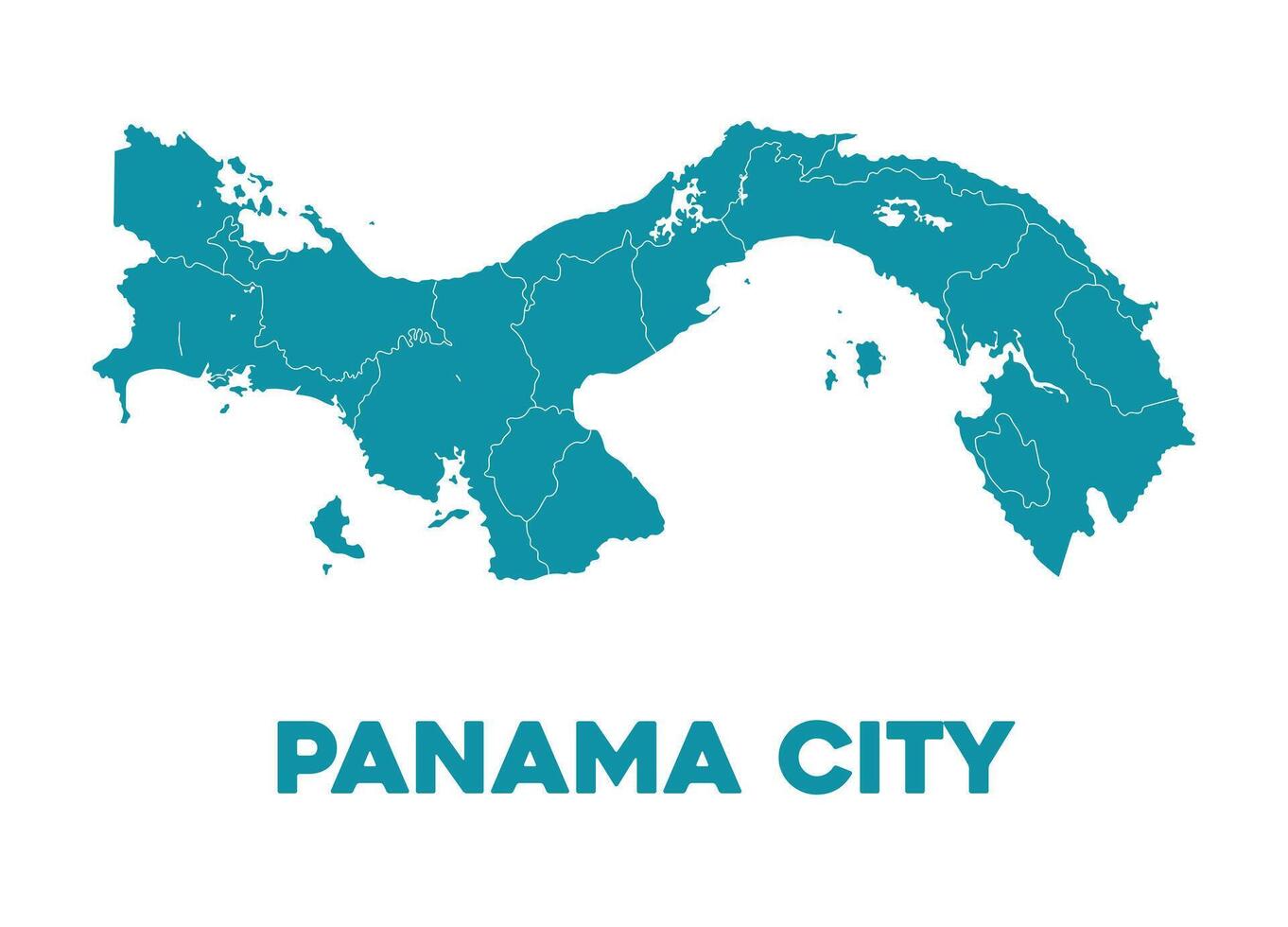 Detailed Panama City Map vector