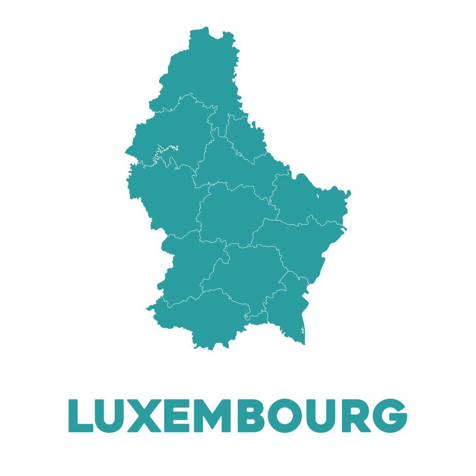 Detailed Luxembourg Map vector