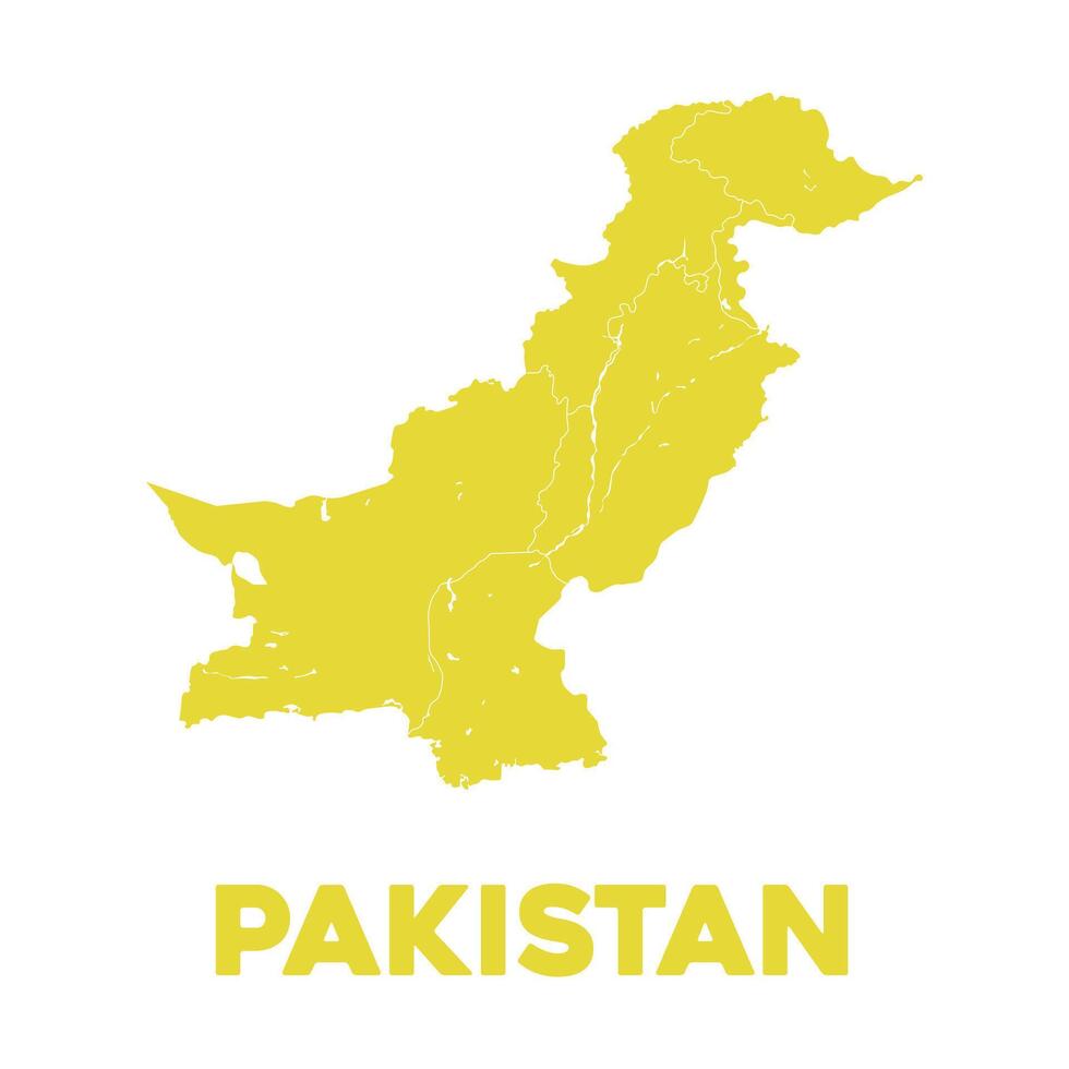 detallado Pakistán mapa vector