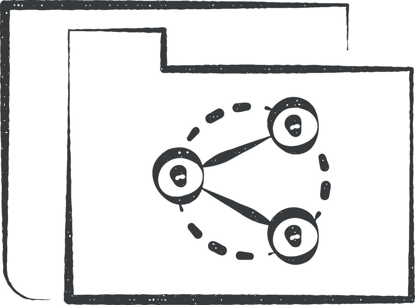 File sharing icon vector illustration in stamp style