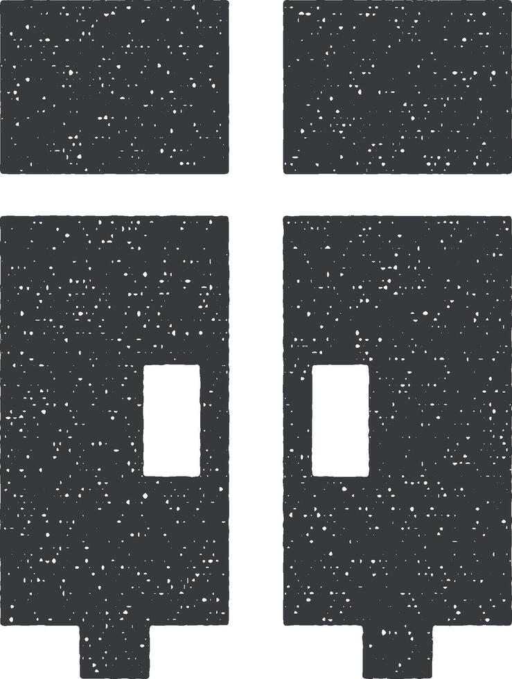 fridge glyph icon vector illustration in stamp style