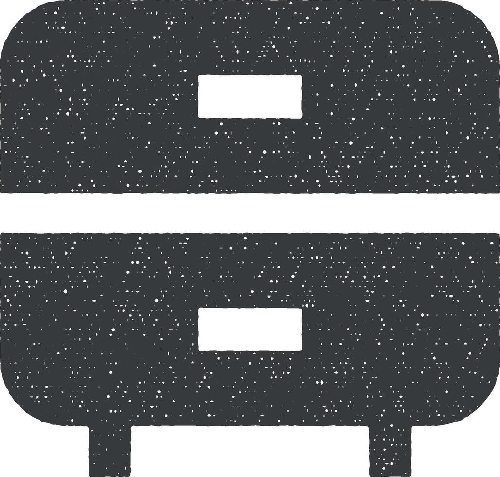 nightstand glyph icon vector illustration in stamp style