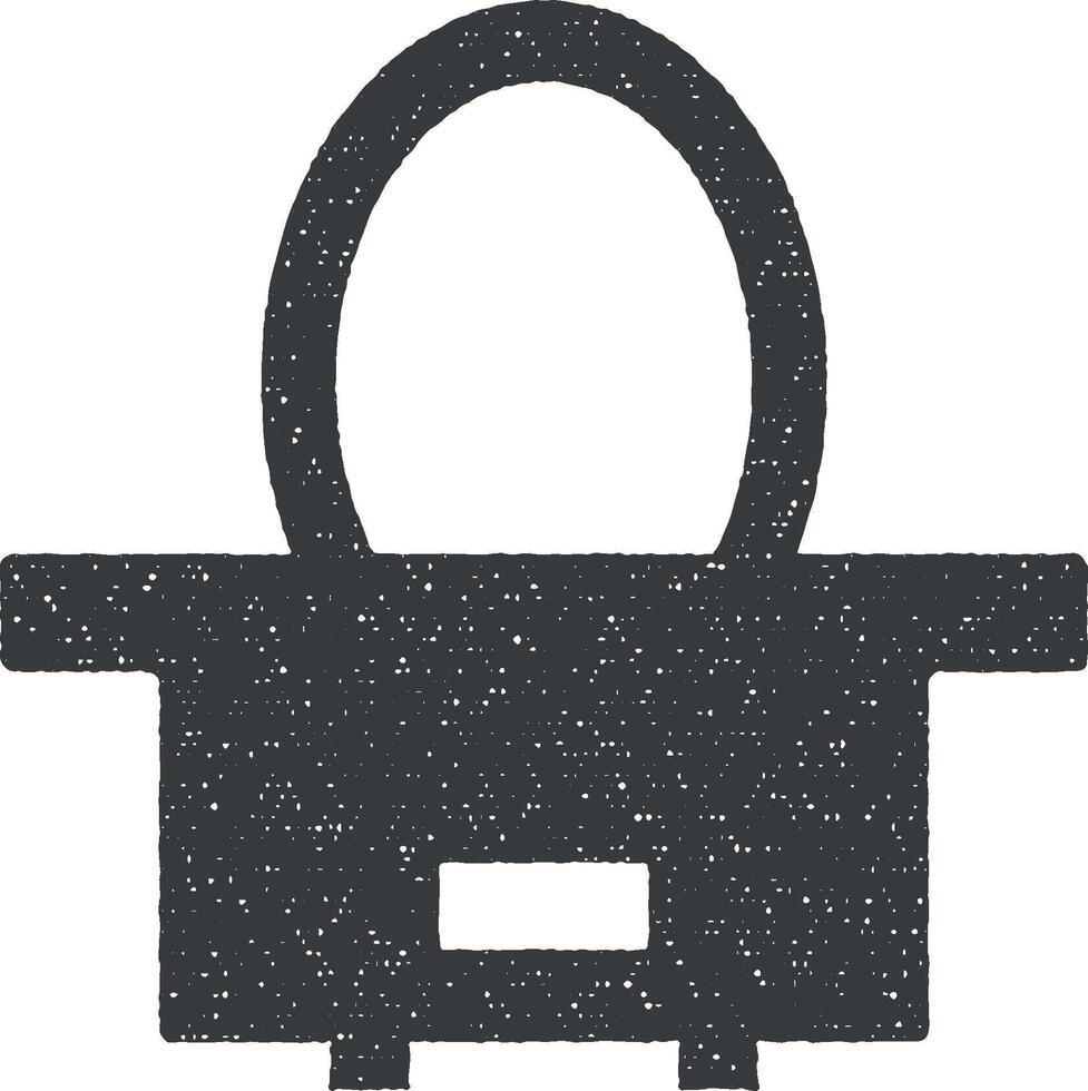 mirror with mirror glyph icon vector illustration in stamp style