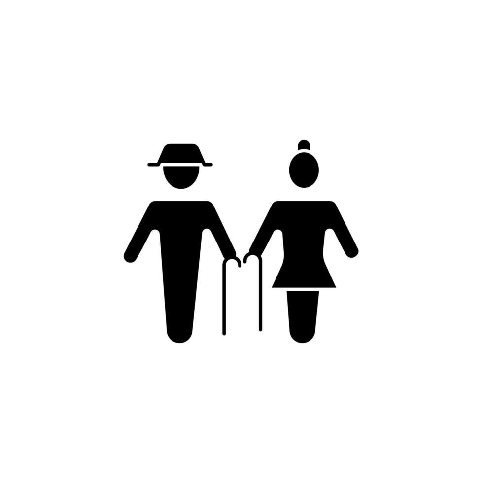 grandparents concept line icon. Simple element illustration. grandparents concept outline symbol design. vector