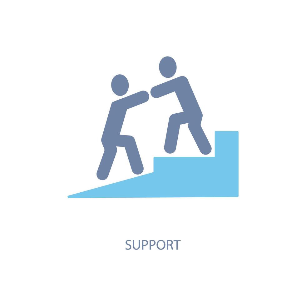 support concept line icon. Simple element illustration. support concept outline symbol design. vector