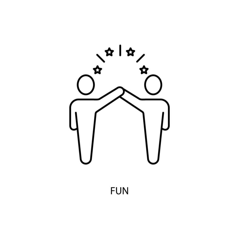 fun concept line icon. Simple element illustration. fun concept outline symbol design. vector