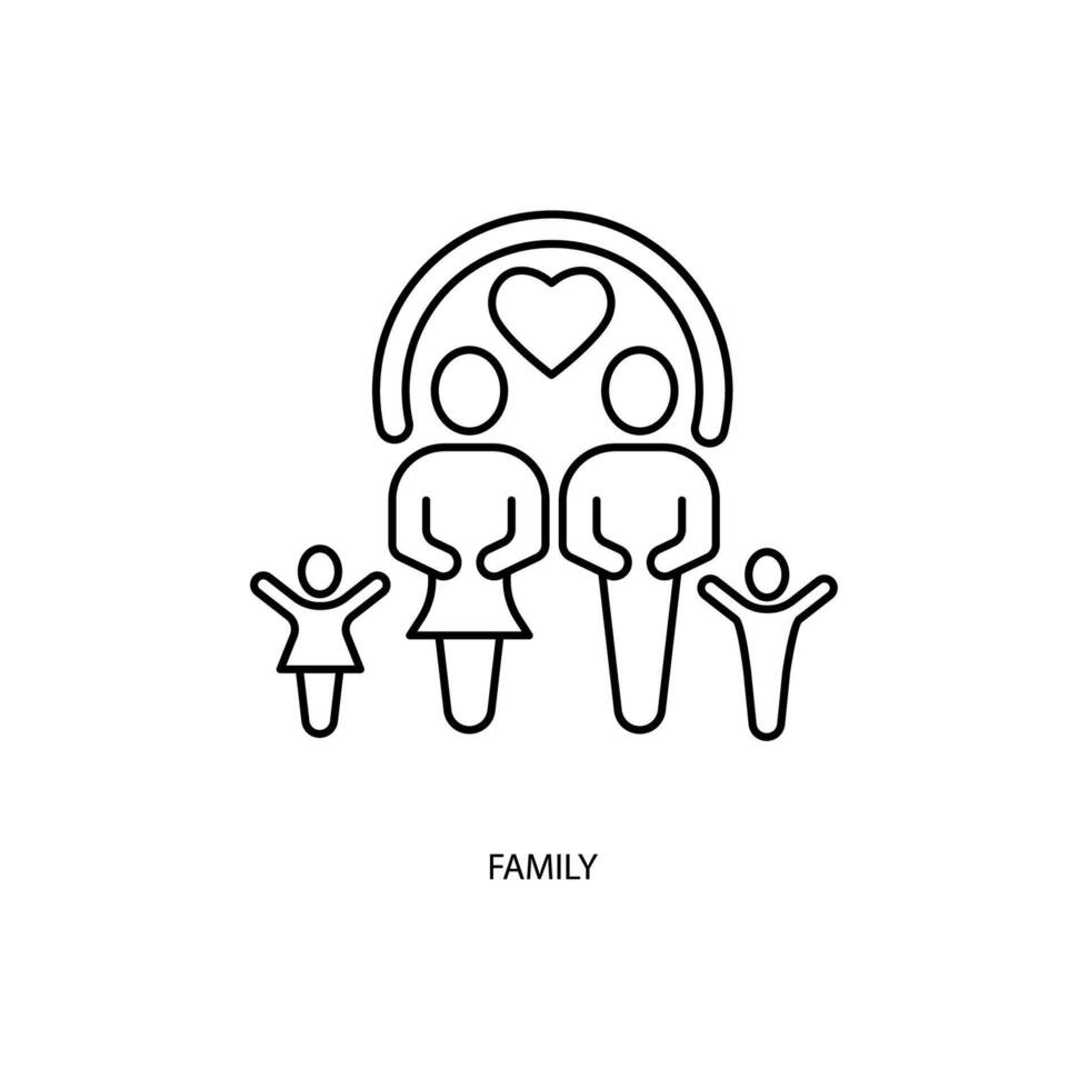 family concept line icon. Simple element illustration. family concept outline symbol design. vector