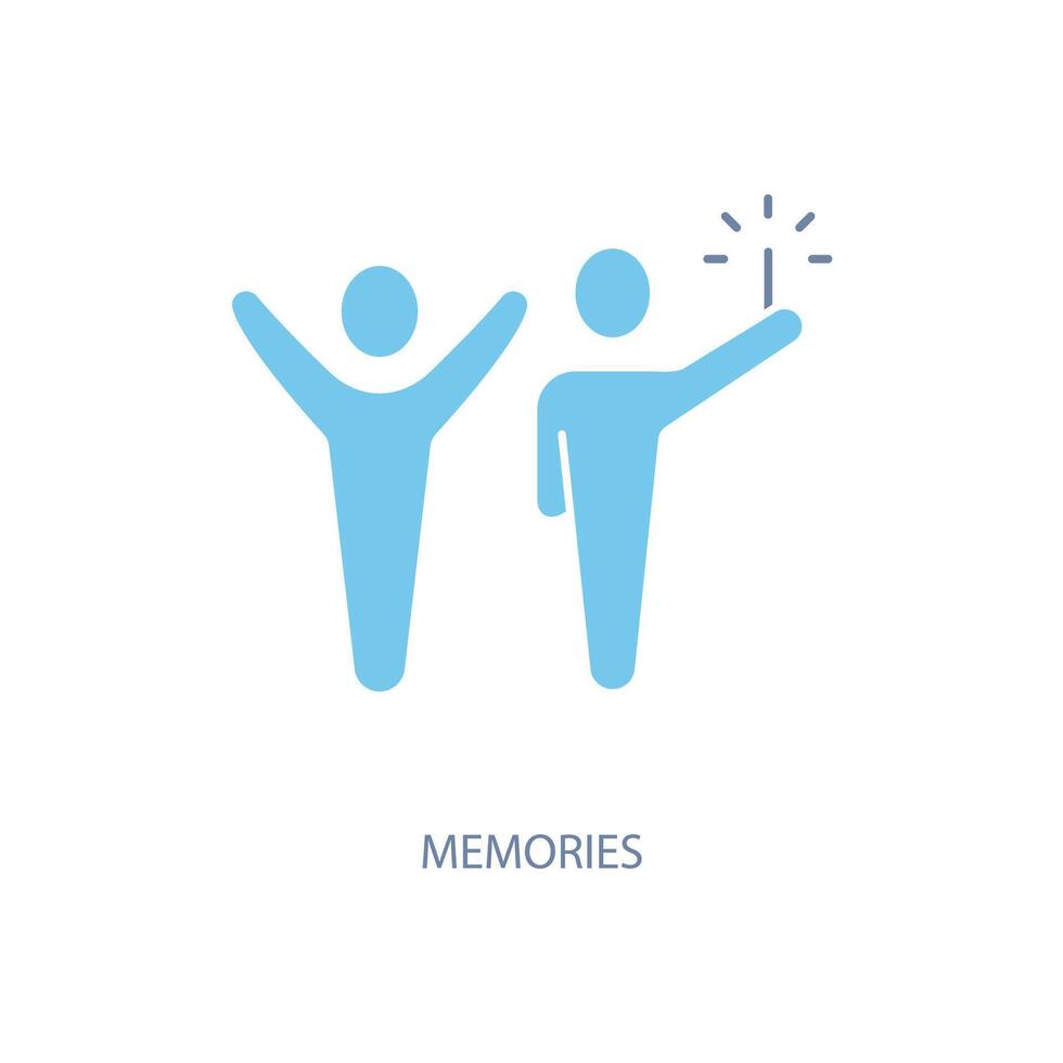 memories concept line icon. Simple element illustration. memories concept outline symbol design. vector