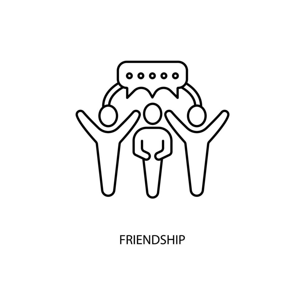 friendship concept line icon. Simple element illustration. friendship concept outline symbol design. vector