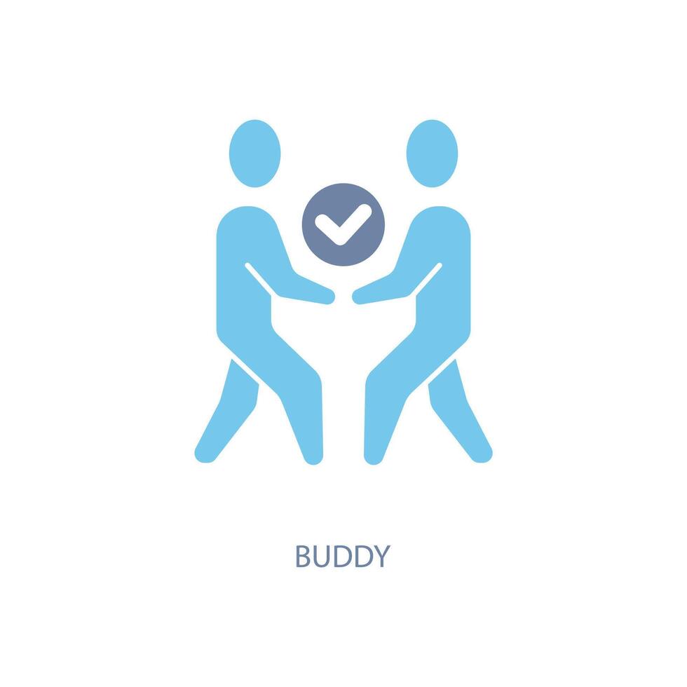 buddy concept line icon. Simple element illustration. buddy concept outline symbol design. vector