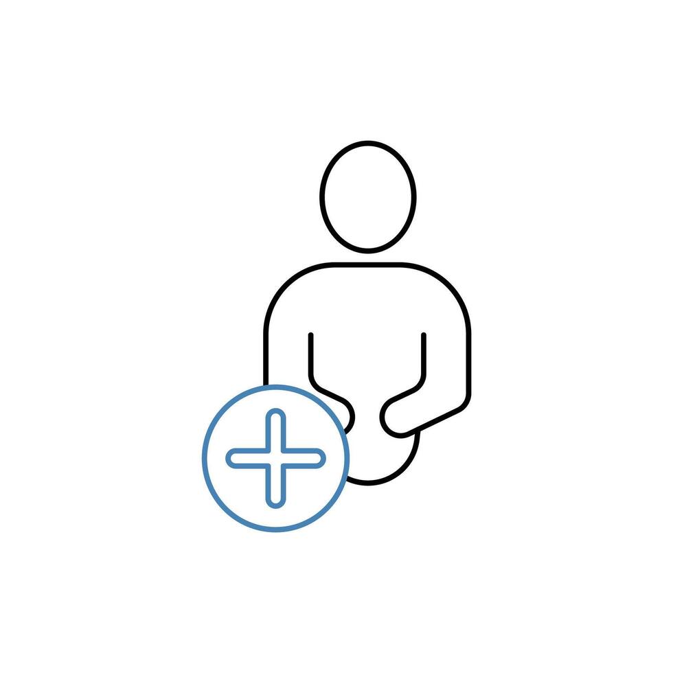add friend concept line icon. Simple element illustration. add friend concept outline symbol design. vector