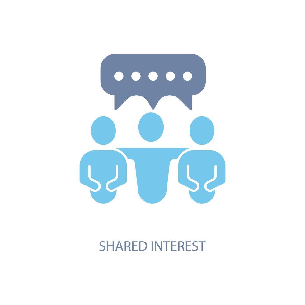 shared interest concept line icon. Simple element illustration. shared interest concept outline symbol design. vector