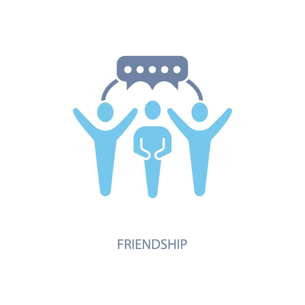 friendship concept line icon. Simple element illustration. friendship concept outline symbol design. vector