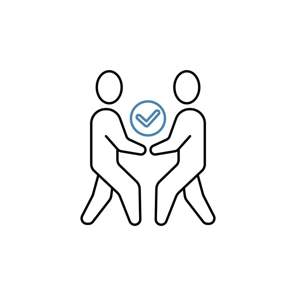 buddy concept line icon. Simple element illustration. buddy concept outline symbol design. vector