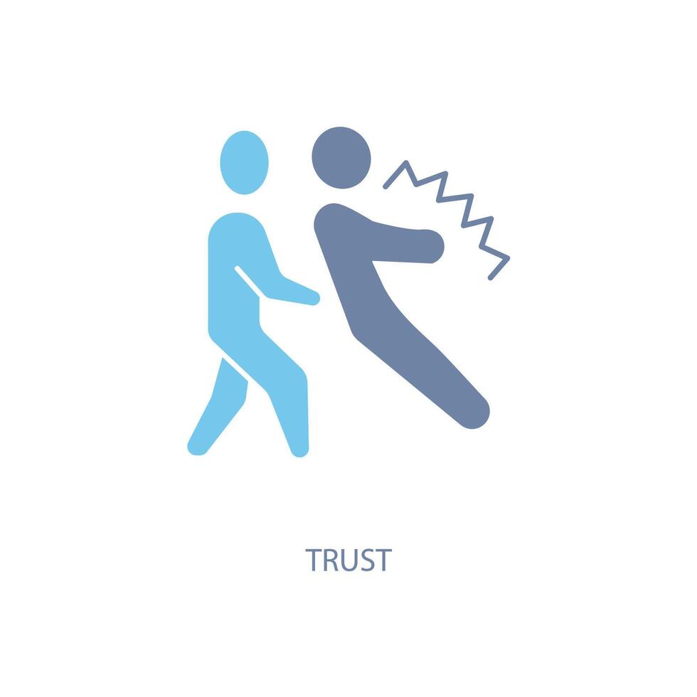 trust concept line icon. Simple element illustration. trust concept outline symbol design. vector