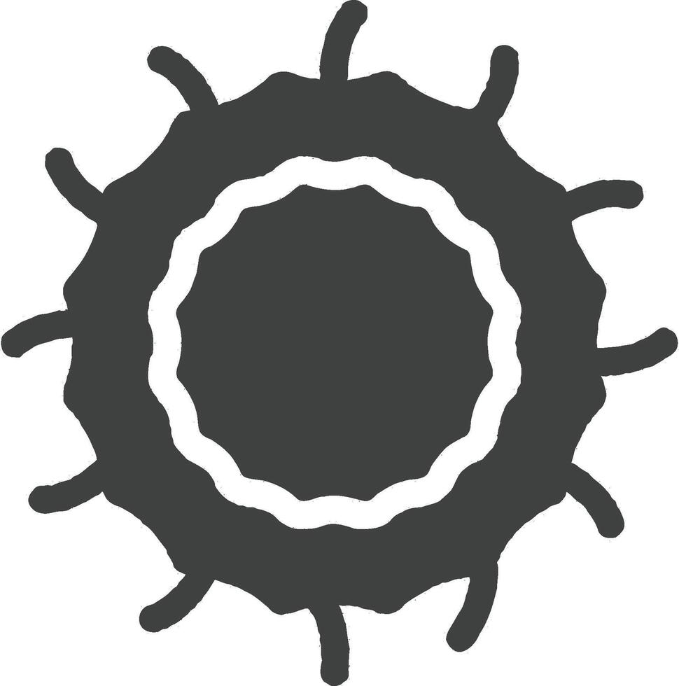 White blood cell icon vector illustration in stamp style