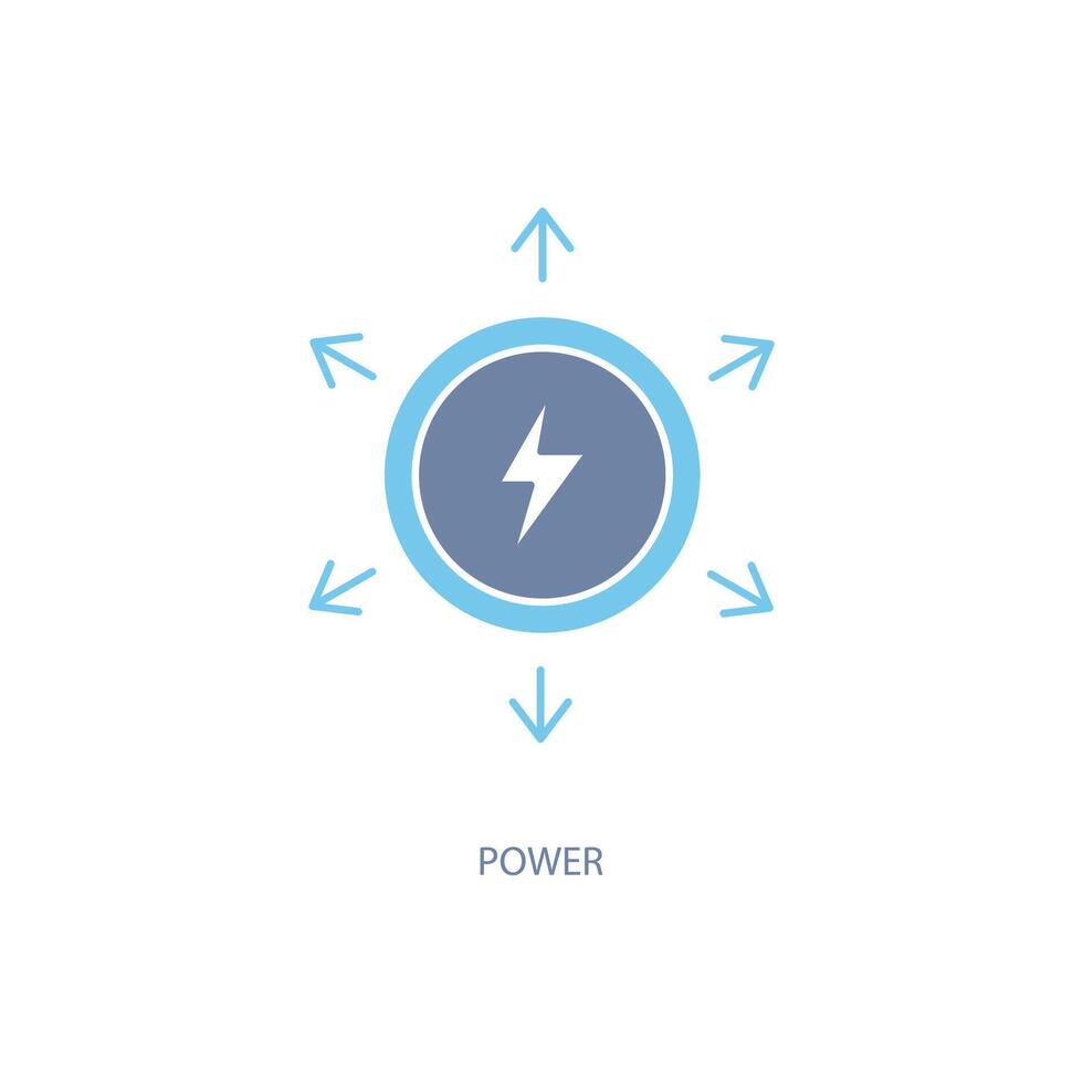 power concept line icon. Simple element illustration. power concept outline symbol design. vector