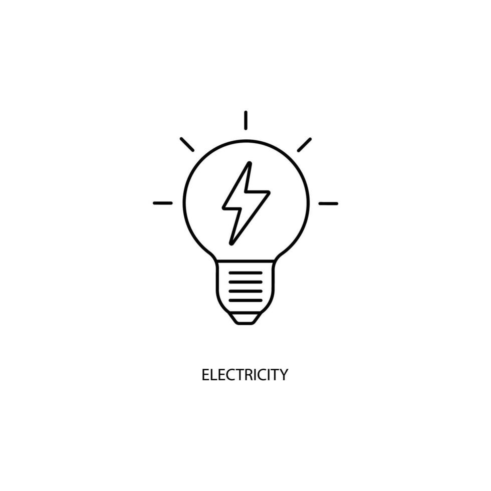 electricidad concepto línea icono. sencillo elemento ilustración. electricidad concepto contorno símbolo diseño. vector