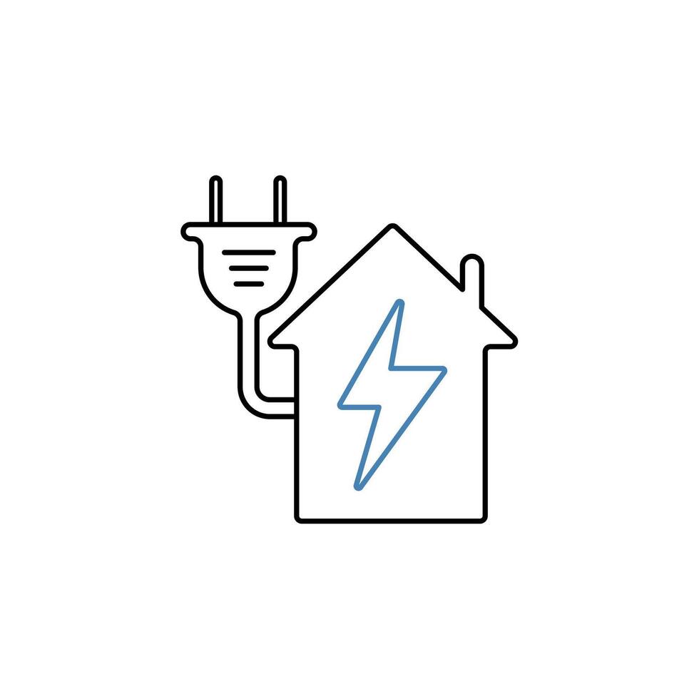 home charging concept line icon. Simple element illustration. home charging concept outline symbol design. vector