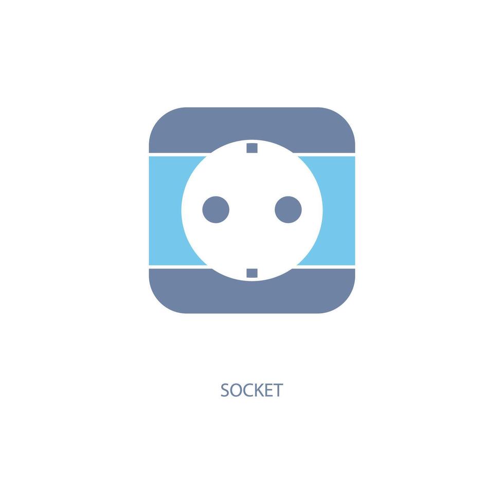 socket concept line icon. Simple element illustration. socket concept outline symbol design. vector