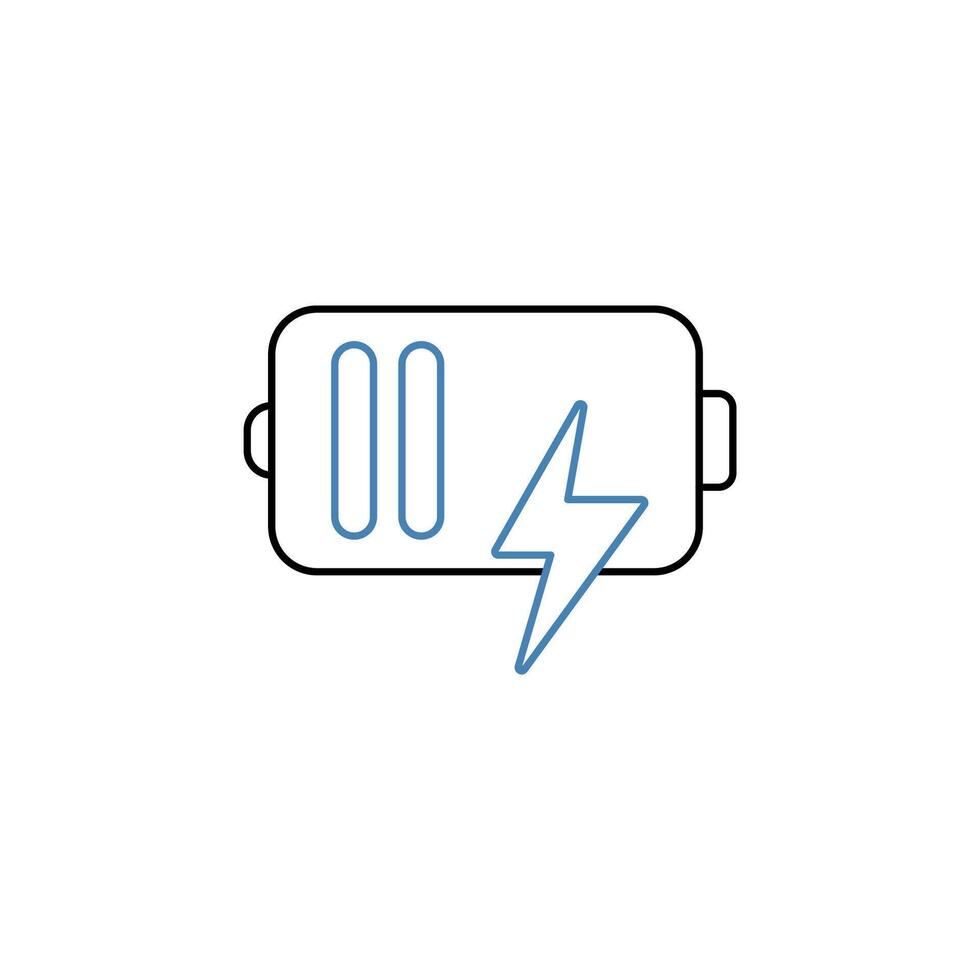 charged concept line icon. Simple element illustration. charged concept outline symbol design. vector