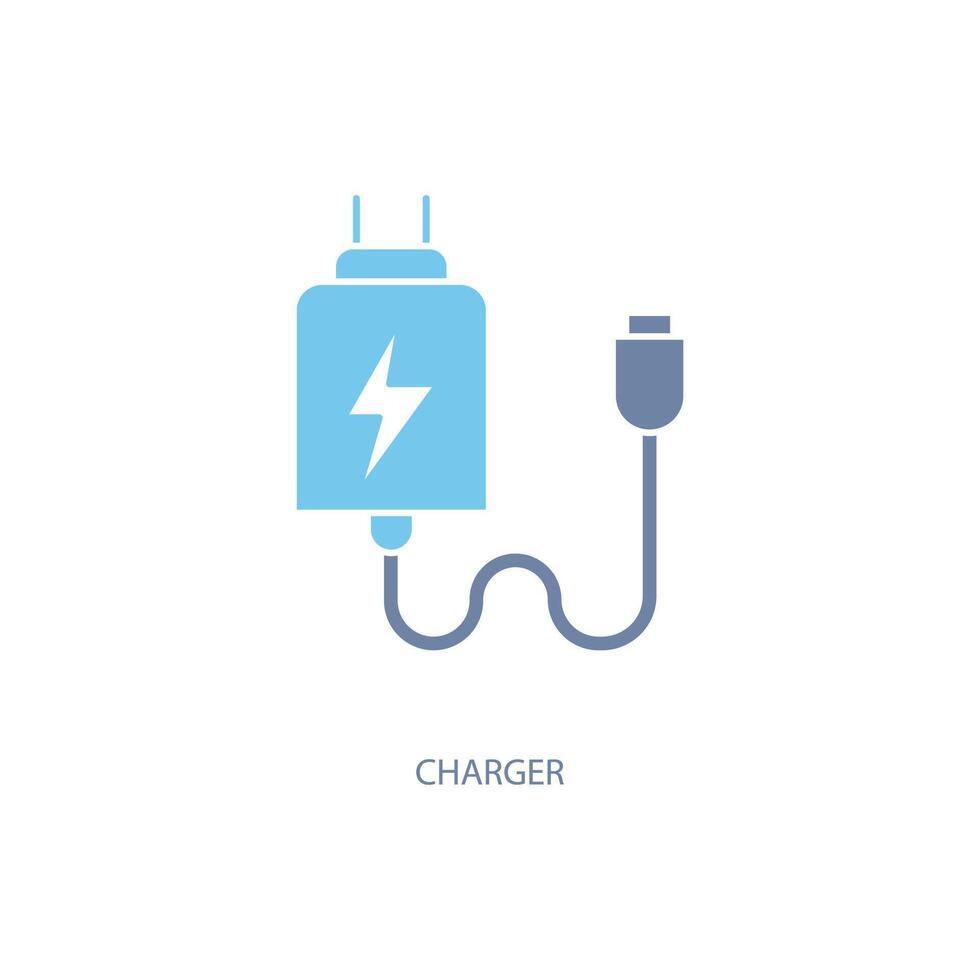 charger concept line icon. Simple element illustration. charger concept outline symbol design. vector