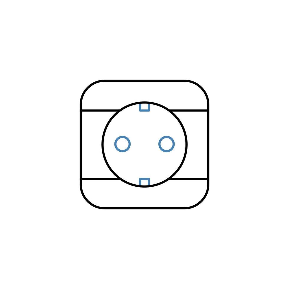 socket concept line icon. Simple element illustration. socket concept outline symbol design. vector