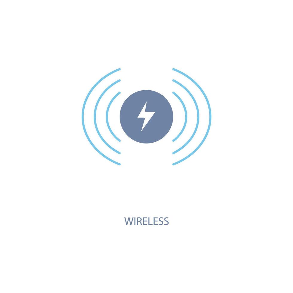 wireless concept line icon. Simple element illustration. wireless concept outline symbol design. vector