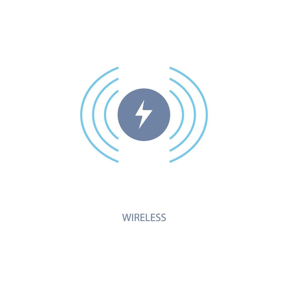 wireless concept line icon. Simple element illustration. wireless concept outline symbol design. vector