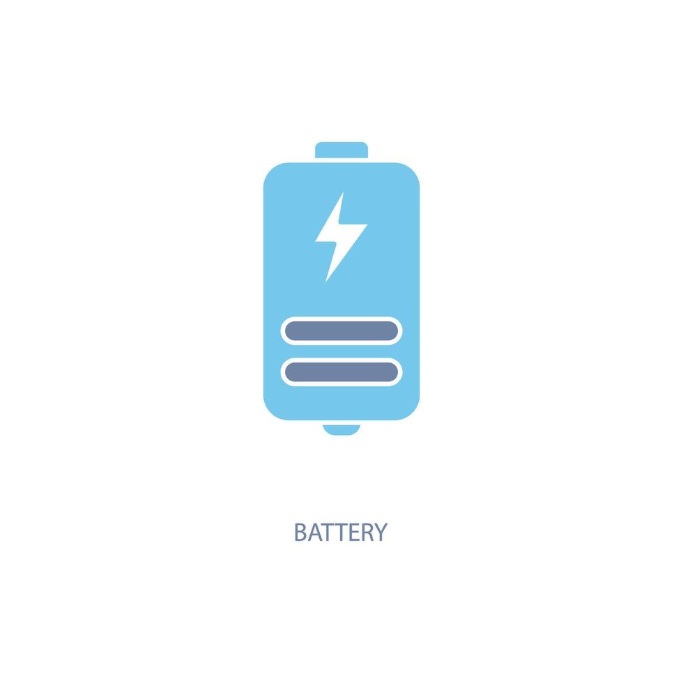 battery concept line icon. Simple element illustration. battery concept outline symbol design. vector