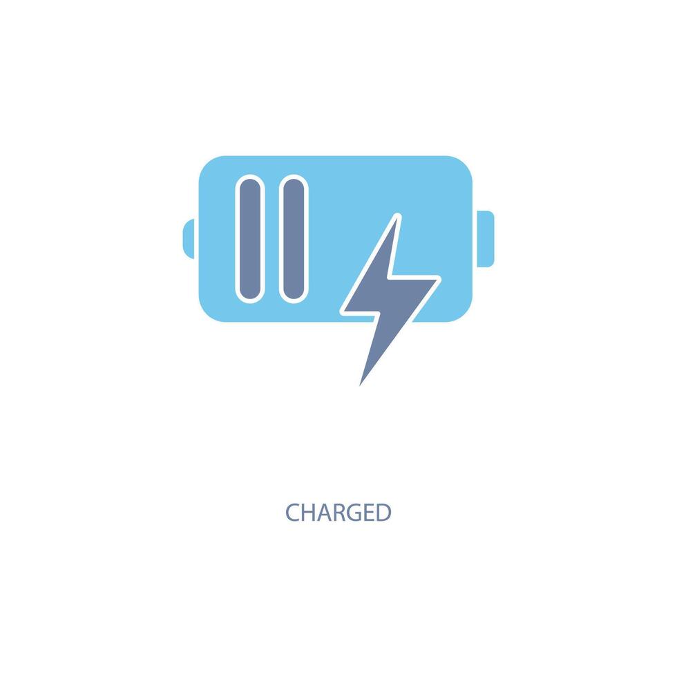 charged concept line icon. Simple element illustration. charged concept outline symbol design. vector