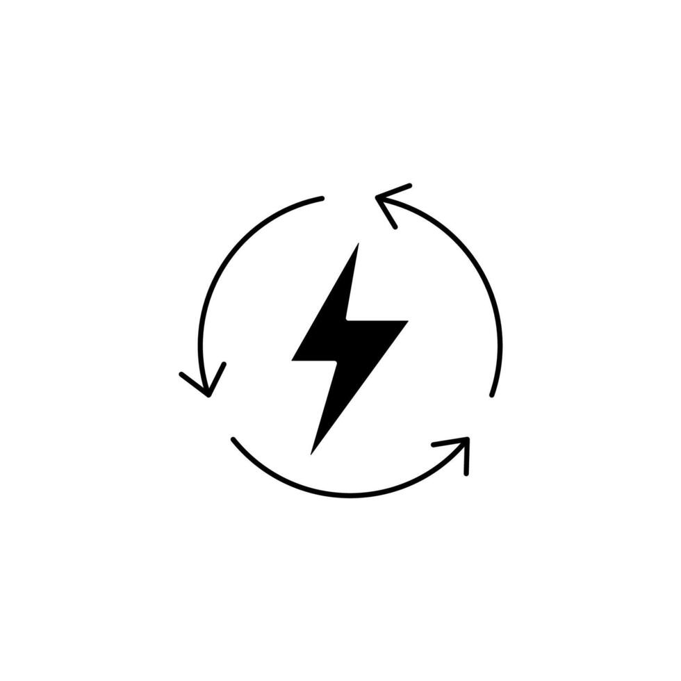 recharge concept line icon. Simple element illustration. recharge concept outline symbol design. vector