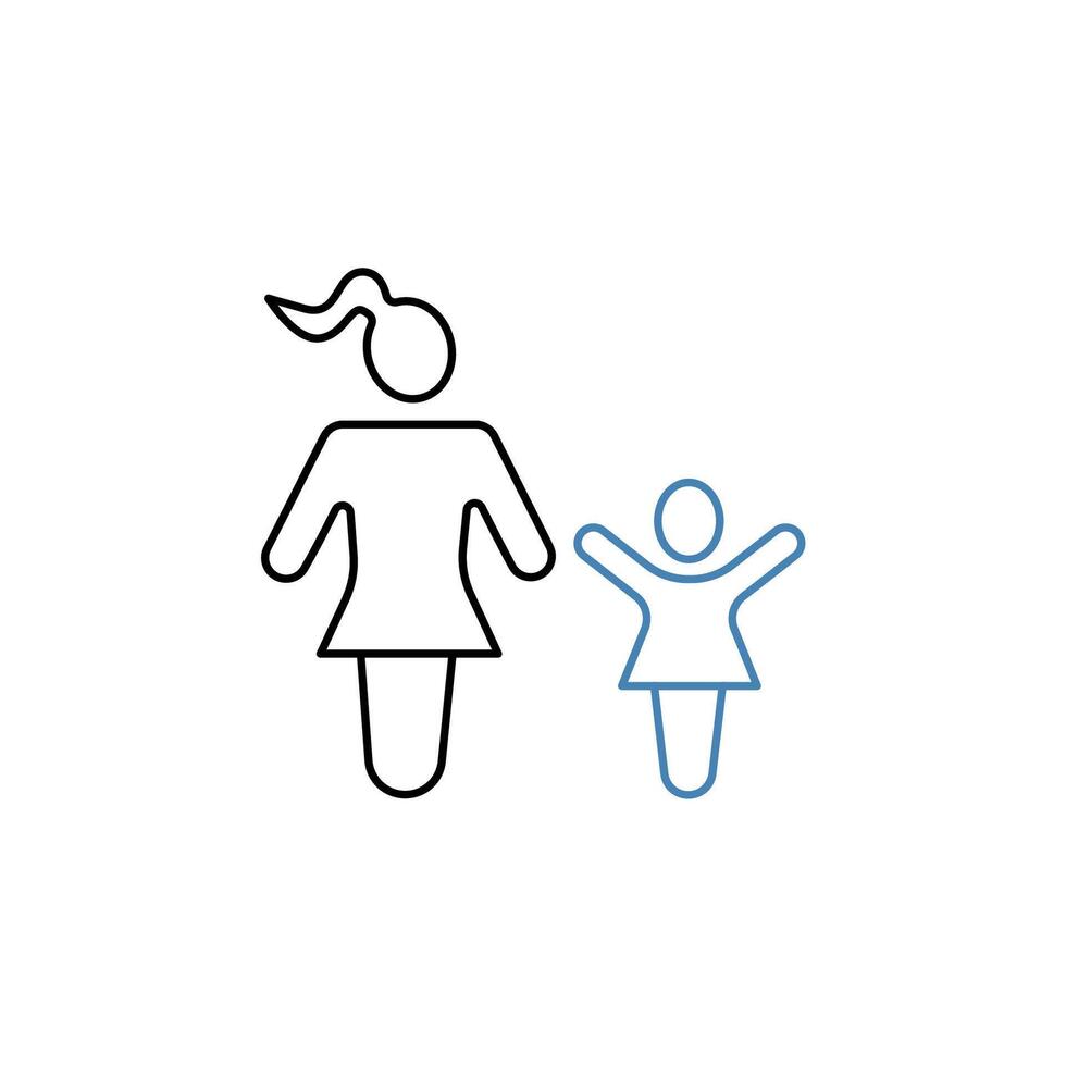 big sister concept line icon. Simple element illustration. big sister concept outline symbol design. vector