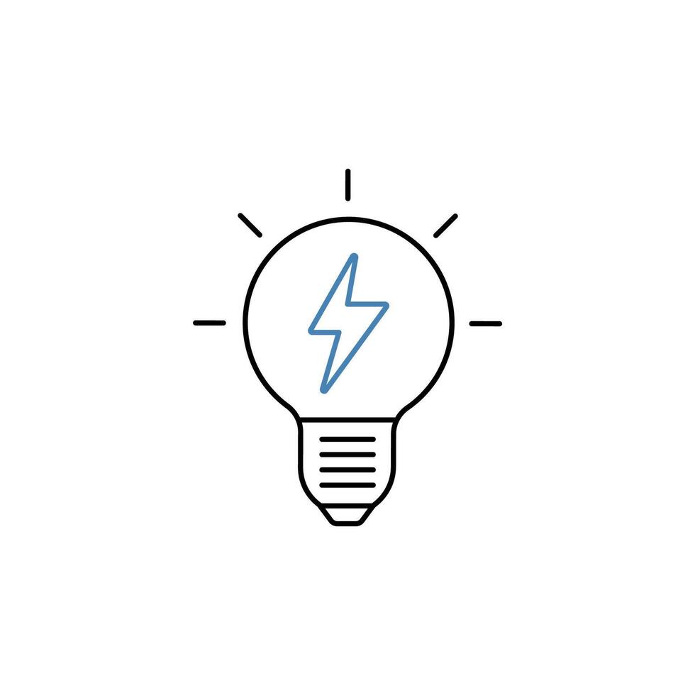 electricidad concepto línea icono. sencillo elemento ilustración. electricidad concepto contorno símbolo diseño. vector