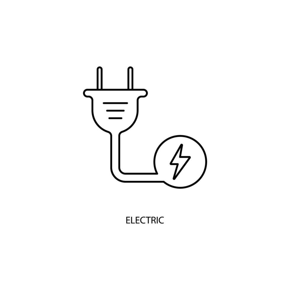 electric concept line icon. Simple element illustration. electric concept outline symbol design. vector