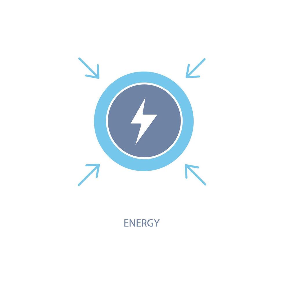 energía concepto línea icono. sencillo elemento ilustración. energía concepto contorno símbolo diseño. vector