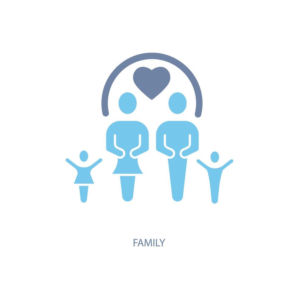 familia concepto línea icono. sencillo elemento ilustración. familia concepto contorno símbolo diseño. vector