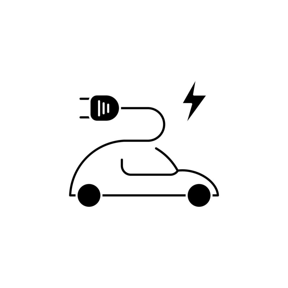 electric car concept line icon. Simple element illustration. electric car concept outline symbol design. vector