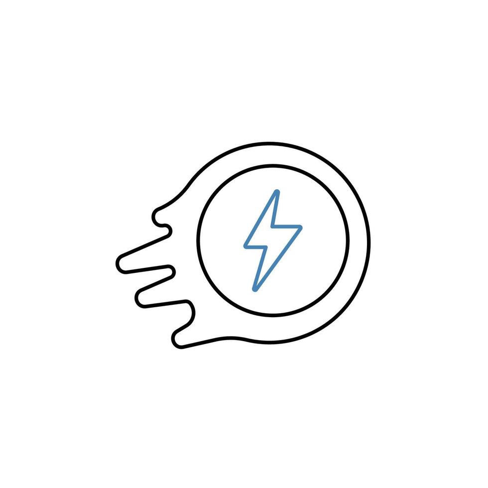 fast charge concept line icon. Simple element illustration. fast charge concept outline symbol design. vector