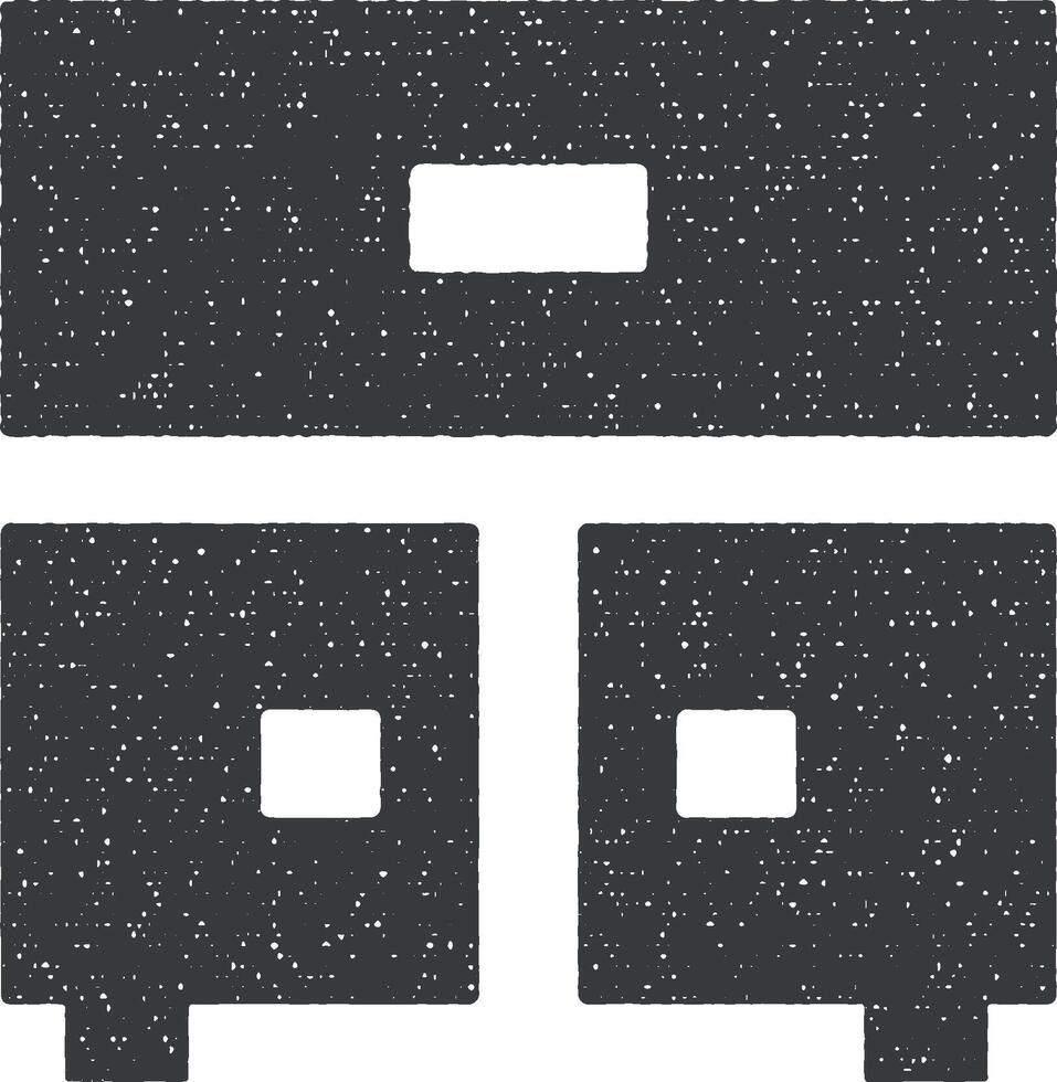 nightstand glyph icon vector illustration in stamp style