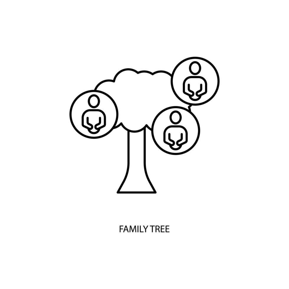 familia árbol concepto línea icono. sencillo elemento ilustración.familia árbol concepto contorno símbolo diseño. vector