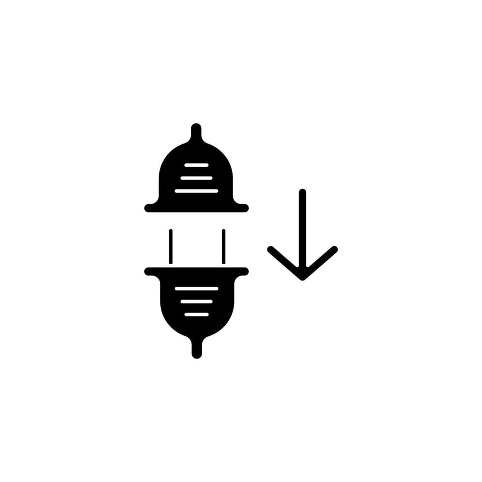enchufe en concepto línea icono. sencillo elemento ilustración. enchufe en concepto contorno símbolo diseño. vector
