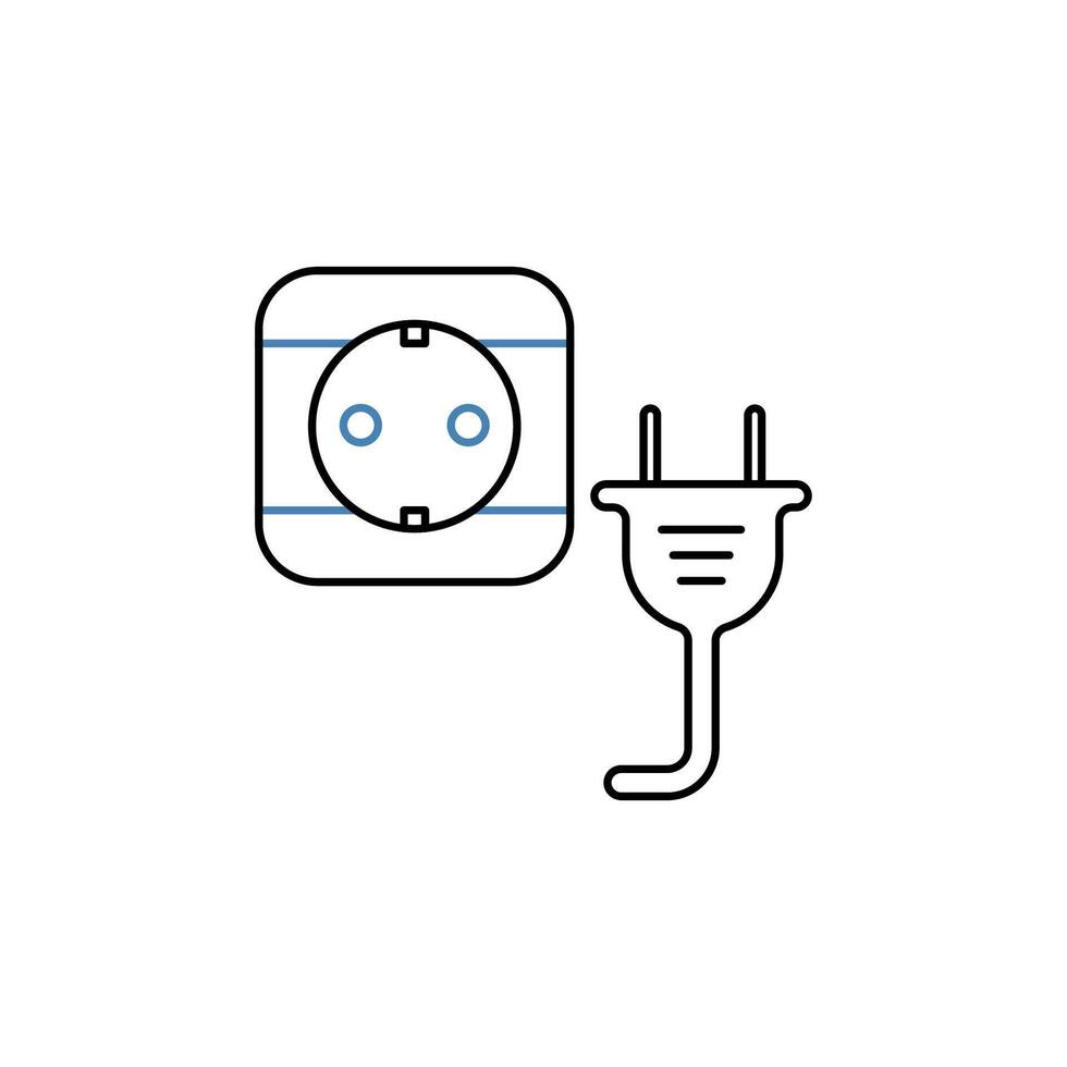 plug concept line icon. Simple element illustration. plug concept outline symbol design. vector