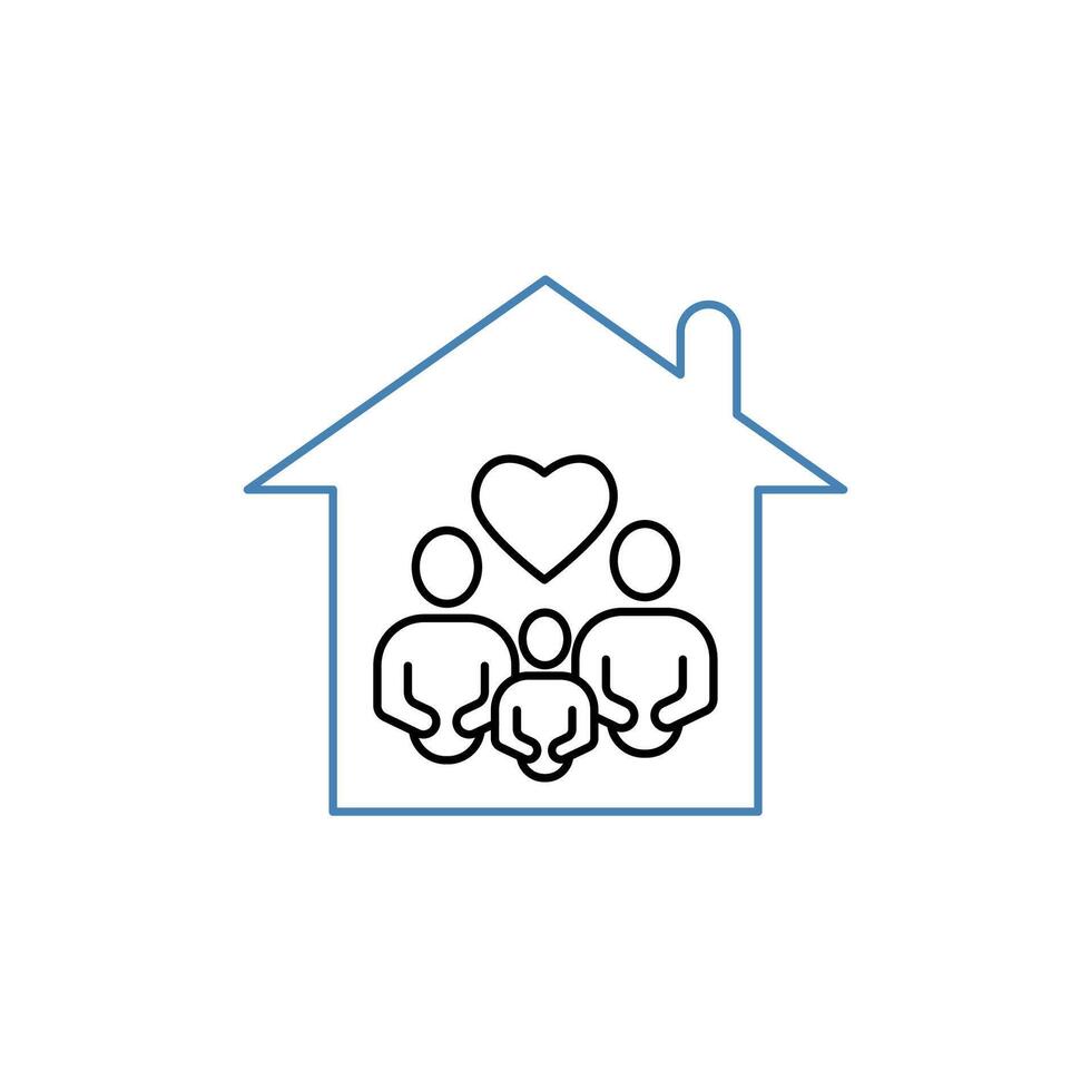 household concept line icon. Simple element illustration. household concept outline symbol design. vector