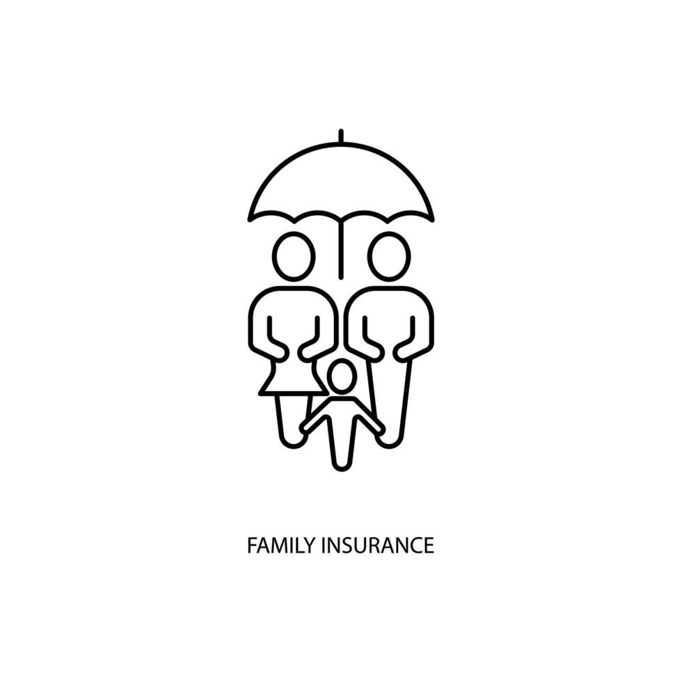 family insurance concept line icon. Simple element illustration. family insurance concept outline symbol design. vector