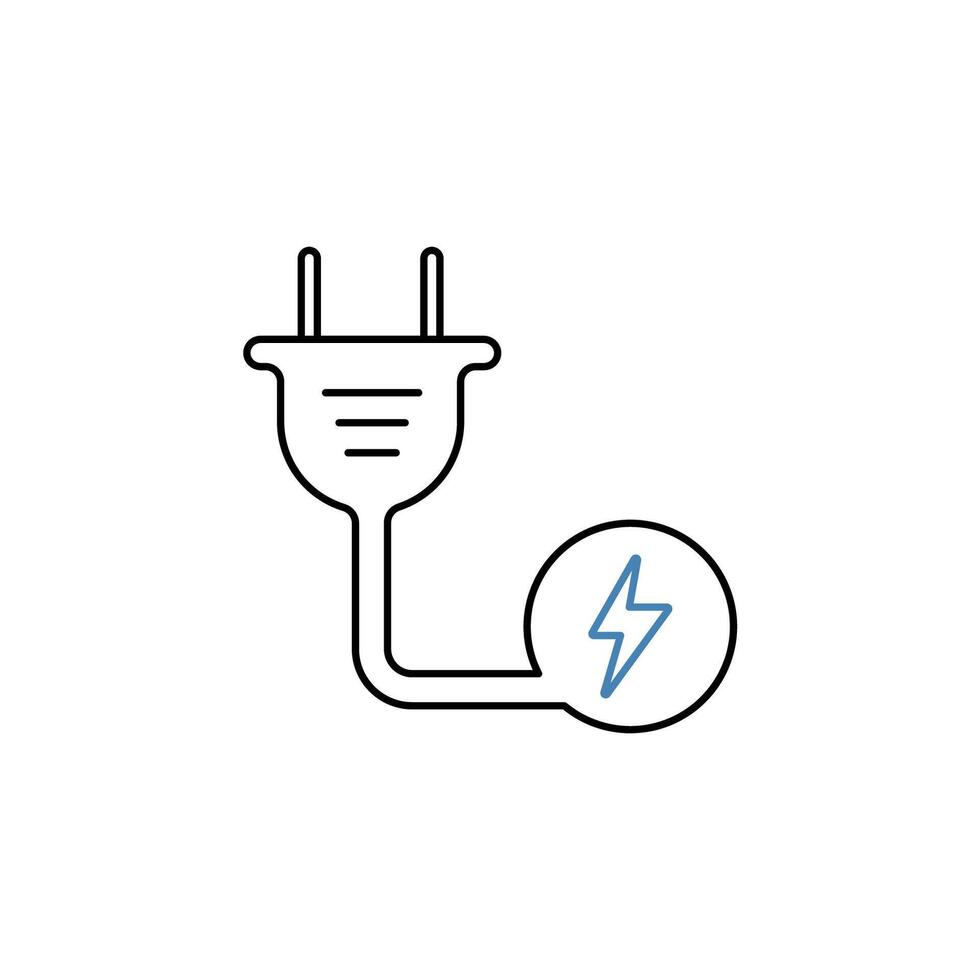 electric concept line icon. Simple element illustration. electric concept outline symbol design. vector