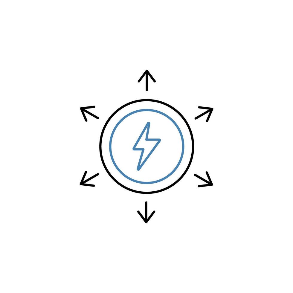 power concept line icon. Simple element illustration. power concept outline symbol design. vector