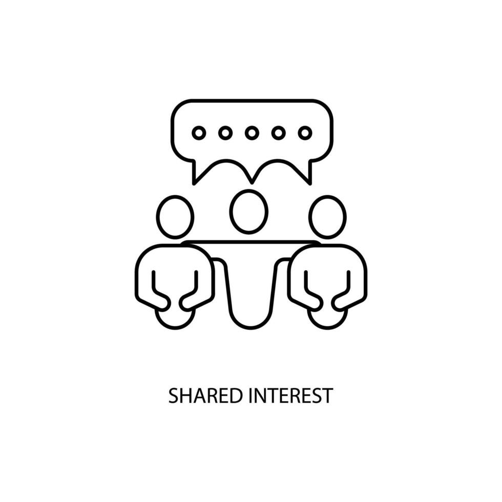 shared interest concept line icon. Simple element illustration. shared interest concept outline symbol design. vector