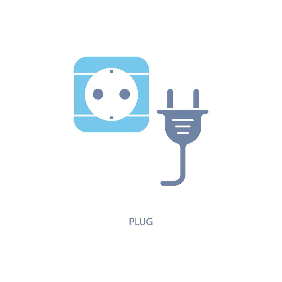 plug concept line icon. Simple element illustration. plug concept outline symbol design. vector