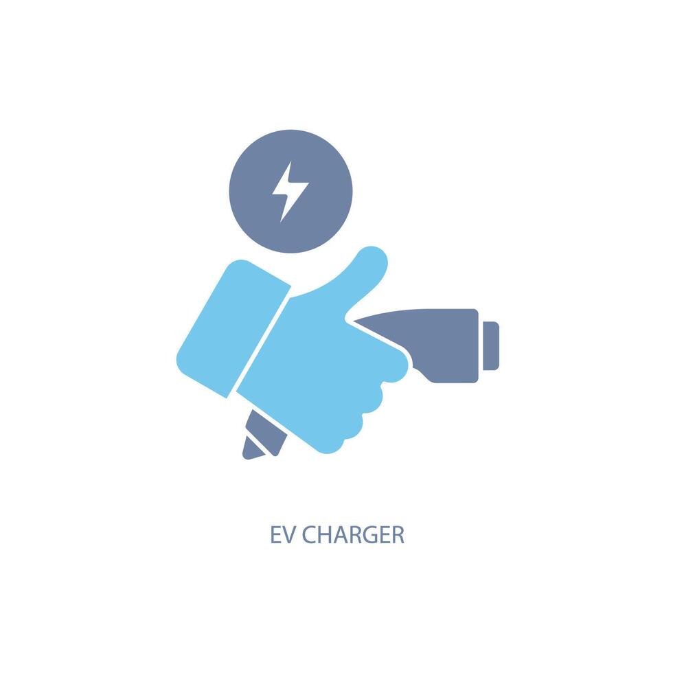 ev charger concept line icon. Simple element illustration. ev charger concept outline symbol design. vector